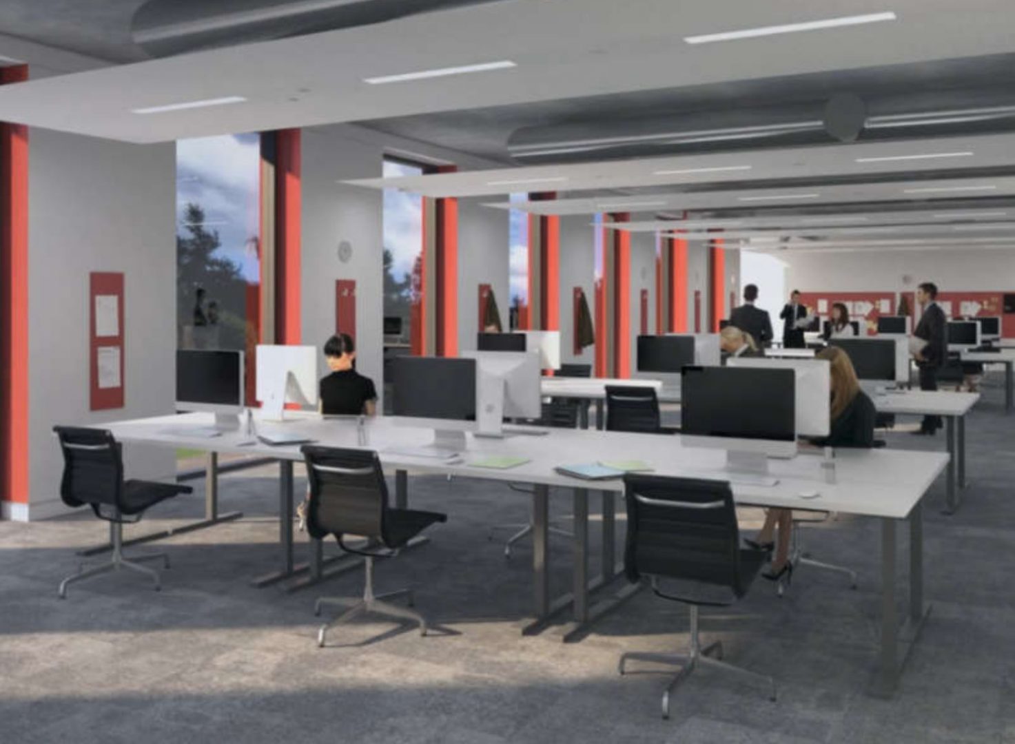 Artist's impression of a Nexus open-plan office