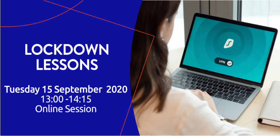 Lockdown Lessons, Tuesday 15 September 2020, 13:00 - 14:15