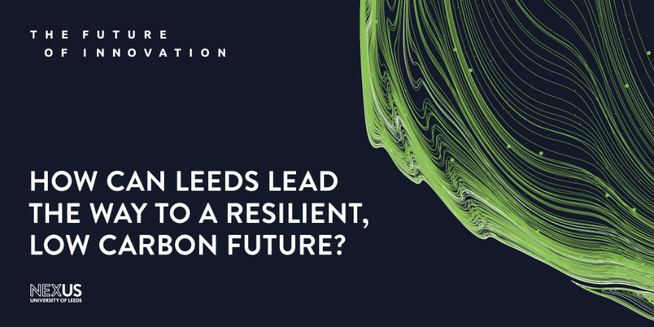 How can Leeds lead the way to a resilient low carbon future? Monday 19 April at 4pm, Online