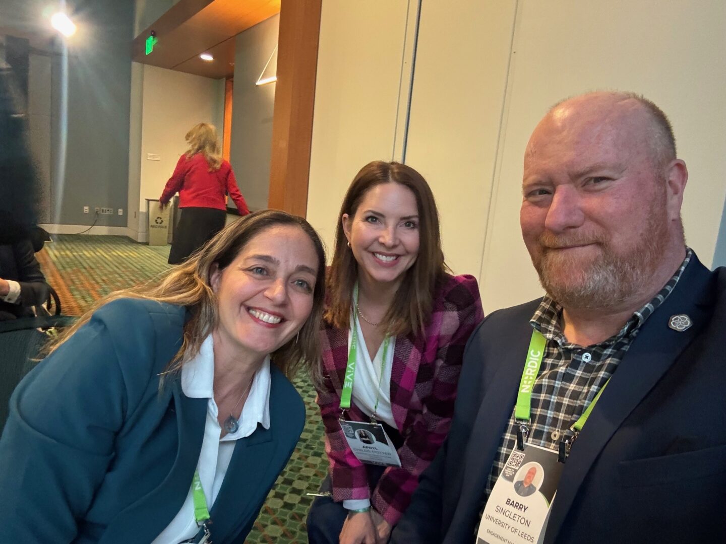 Barry Singleton with conference attendees