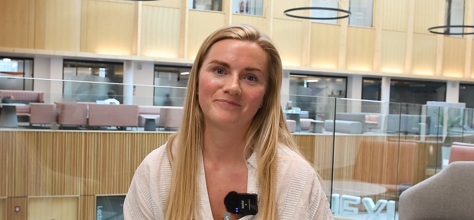 Lauren Batchelor from Edge Analytics smiling to camera.