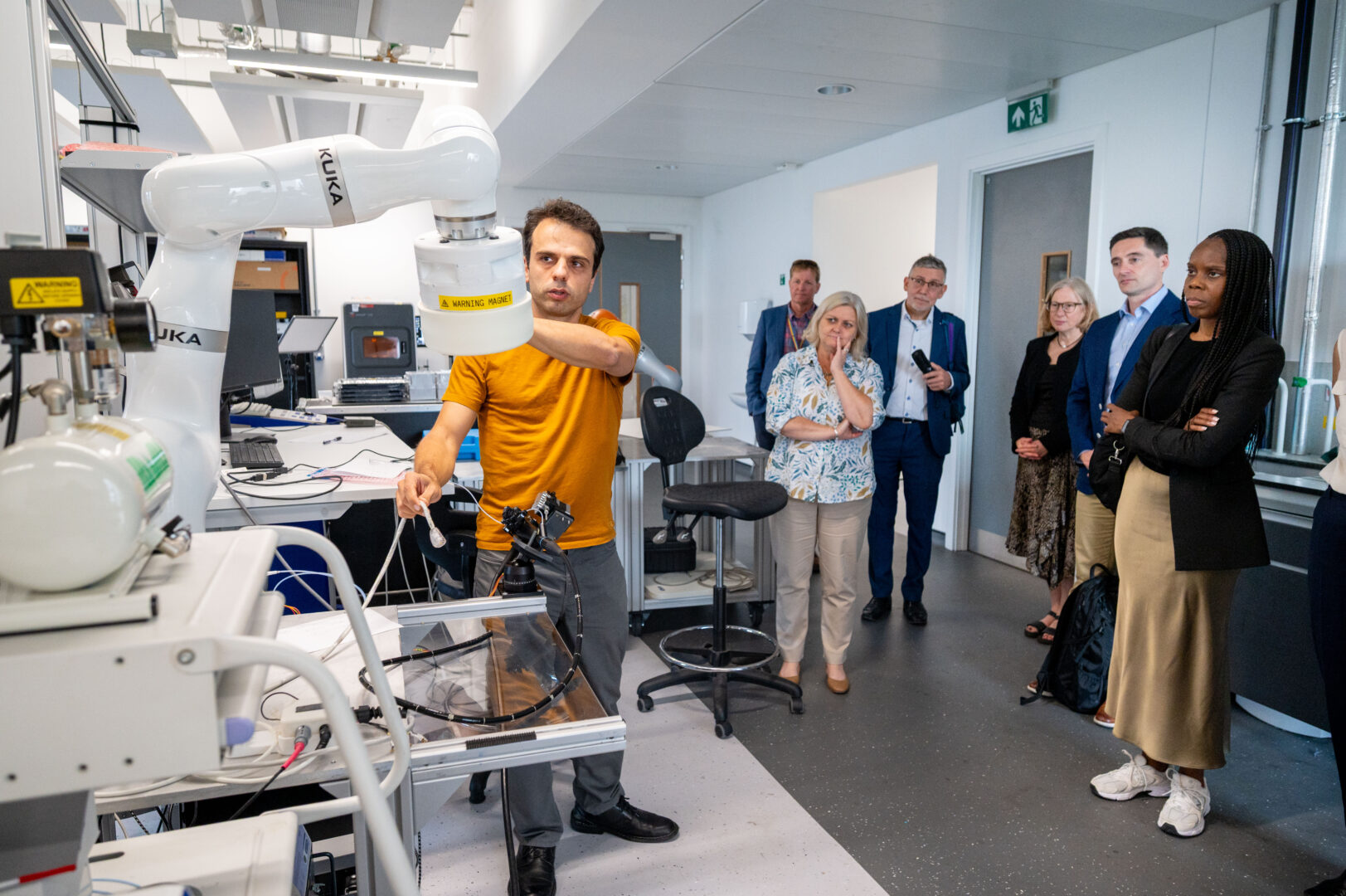 Lawrence Tallon and MHRA Leadership Team visit School of Robotics