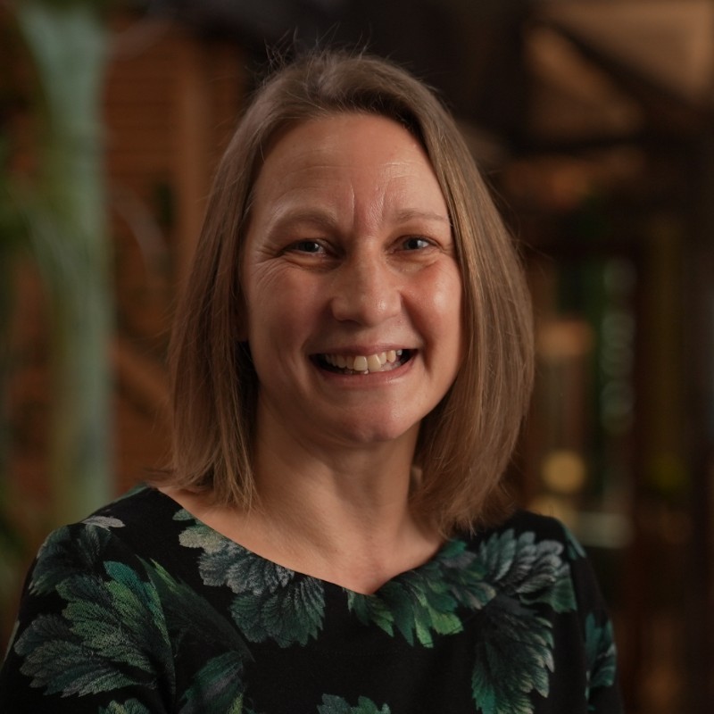 Lindsay Georgopoulos smiling to camera.