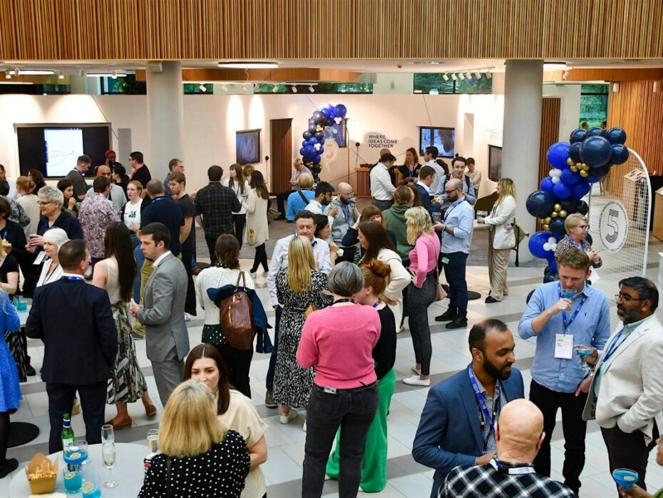 People networking at an event